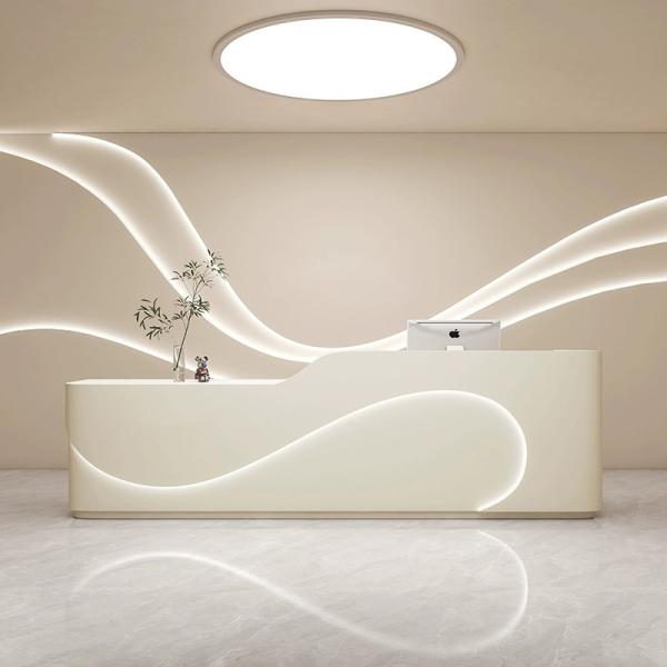 Hospitales de belleza modernos Gran clínica Compañía Recepción Con el mostrador de alta densidad de la hoja