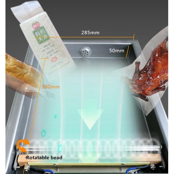 DZ260 Vacuum Sealing Machine for Fresh Meat Fish Vegetable Food 370W Motor Power 27 KG
