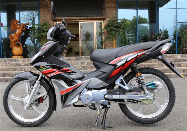 Eagle 110cc Cub Motorcycle LED Fashionable Headlight Double Clutch Black Color
