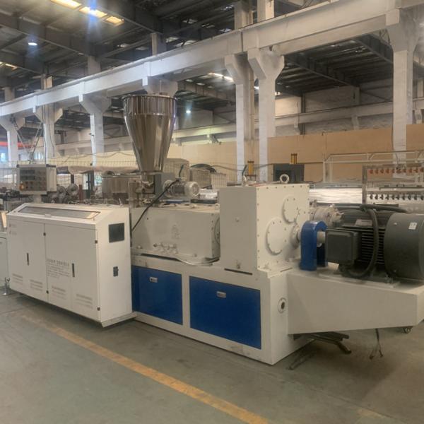 Коническая двойная машина трубы штрангпресса винта 45RPM пластиковая