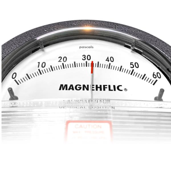 Calibre de pressão MC2000 diferencial elástico 120mm de aço inoxidável 0-60pa