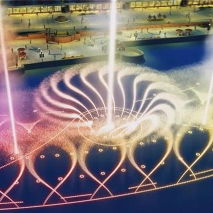 Cercle lumineux rond à LED pour robinet magique, fontaine d'eau dansante et musicale