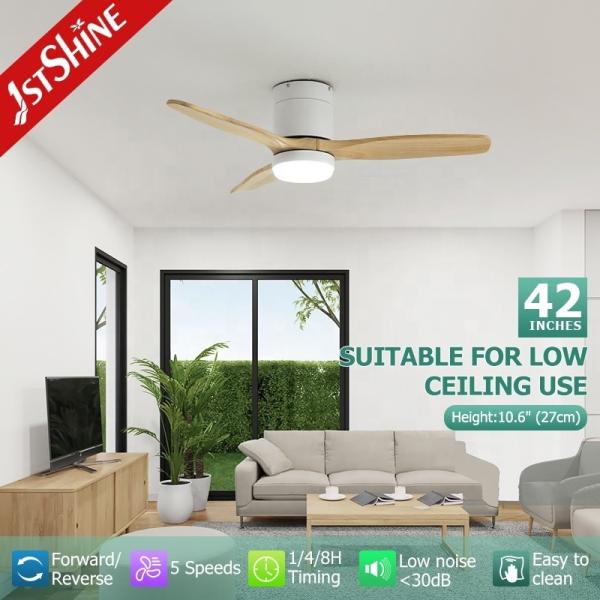 42 polegadas de vento natural controle remoto LED ventilador de teto com lâmina de madeira Mulit cores / OEM