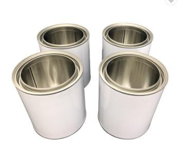 1L Automotive Paint Cans 0.21mm Round Tin Bucket With Lids