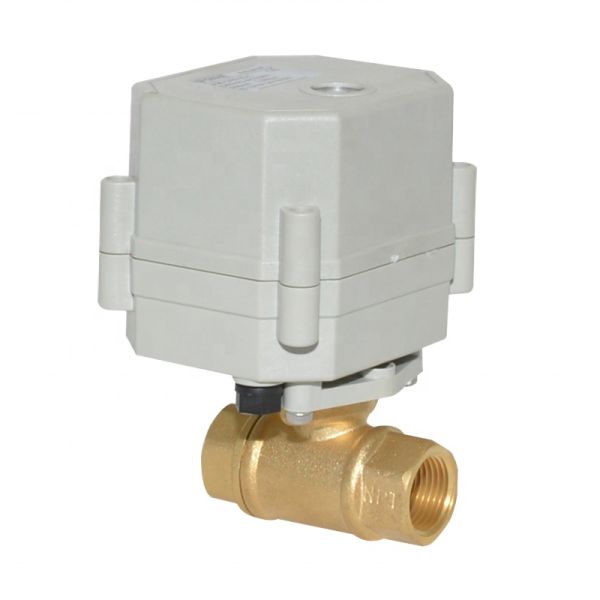ETRANY 3/8 DN10 Brass Electric Actuator Water Ball Valve DC5V with Feedback Wire OEM High Temperature