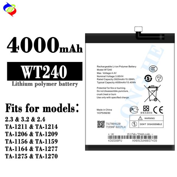 Bateria recarregável de substituição original WT240 para Nokia 2.3 3.2 2.4 4000mAh 3.85V