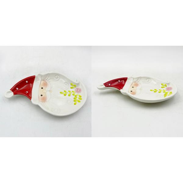 Рождественский Санта Клаус керамический торт печенье тарелка подарки фарфоровые праздничные украшения посуда