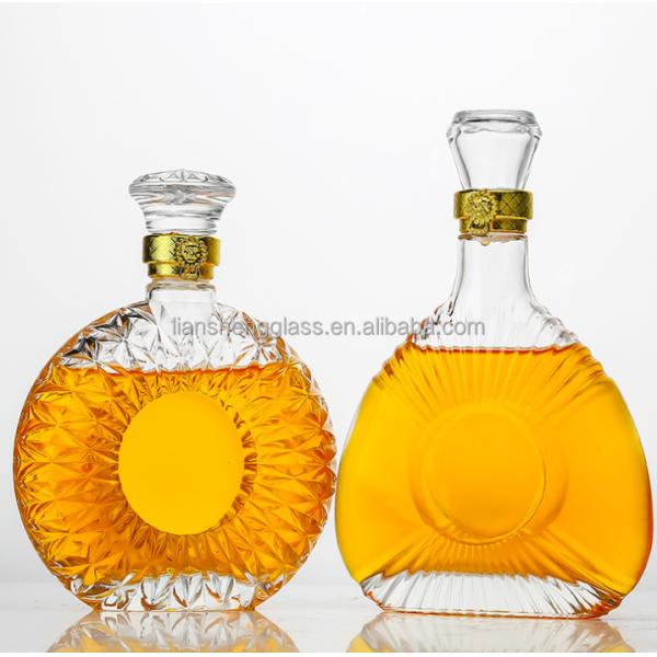 100ml 200ml 250ml 500ml 700ml 750ml Transparent Glass Bottle Water Bottle with Glass Cork Customized