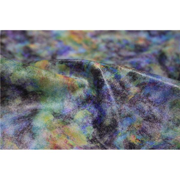 0.65mm Painting Design Printed PU Leather For Jacket , Coat , Bags