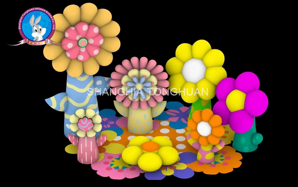Commercial Custom Colourful  Inflatable Flower With Lights Decoration for Events Inflatable Advertising Flowers Decoration