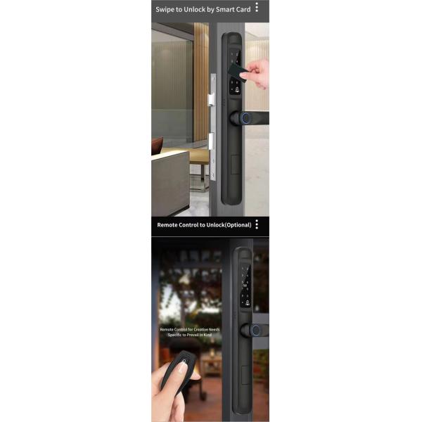 Serrure de porte intelligente TUYA avec caméra étanche pour la maison, l'hôtel, alliage d'aluminium, épaisseur de porte 30-75MM