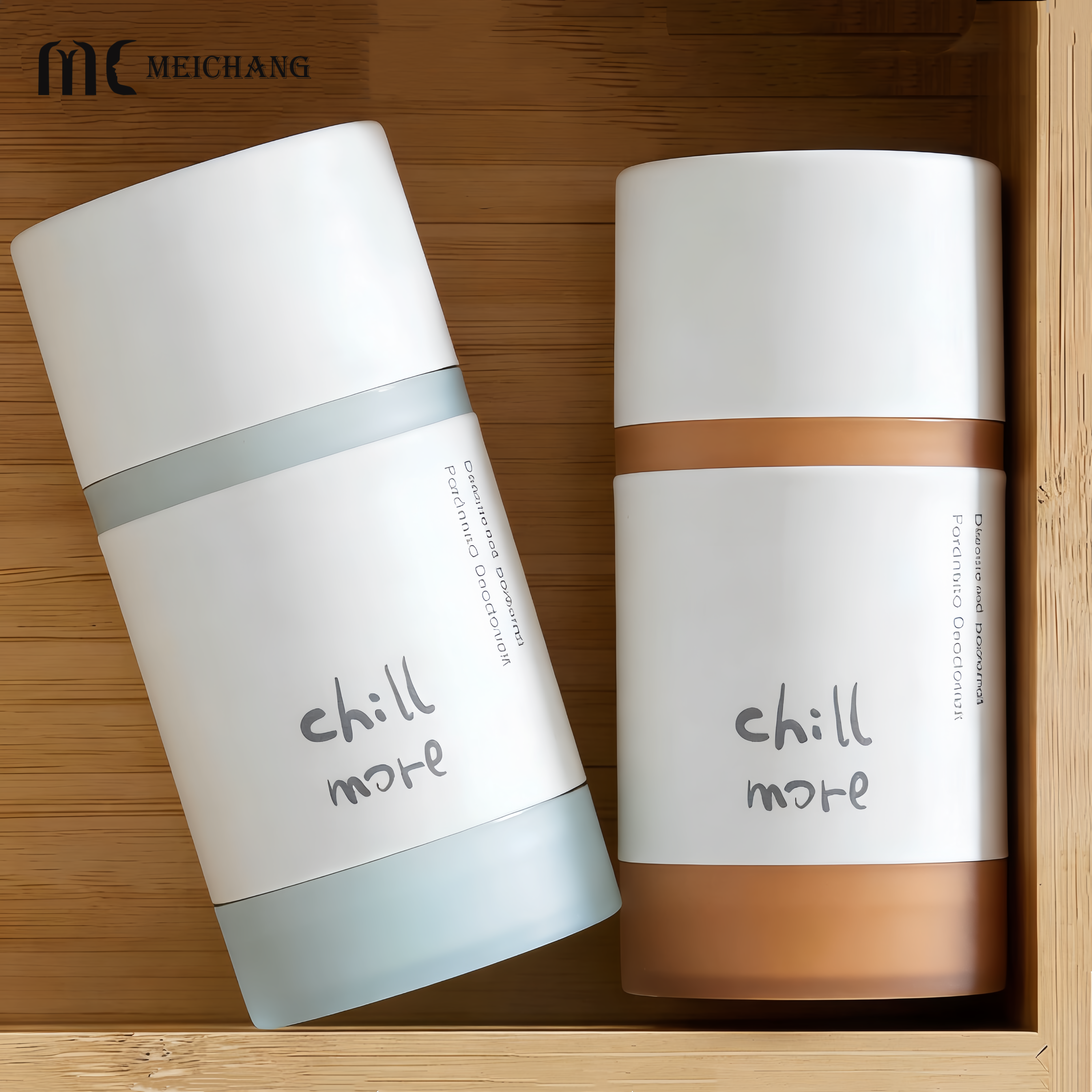 50G / 75G PP Double Shoulder Sleeve Twist-Up Deodorant Stick Container with Food-Grade Material