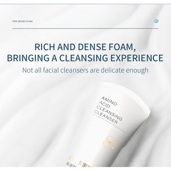 Private Label Cosmetics Organic Amino Acid Face Cleanser Oil Control Skin Care Smoothing Face Wash Amino Acid Facial Cleanser