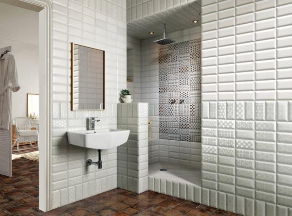 White Glossy Ceramic Wall Tiles 75x152mm for Kitchen Bathroom
