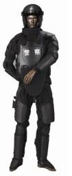 Police Full Body Armor Anti Riot Suit Black Safety For Special Force