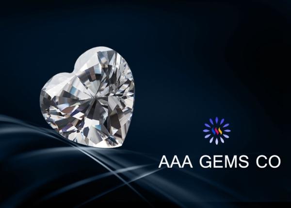 Heart Cut 9mm White Moissanite , Loose Moissanite Stones Ri 2.65 - 2.69