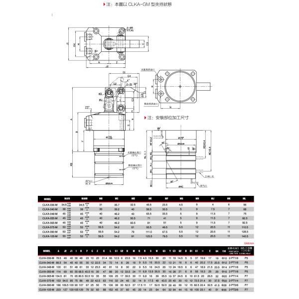 High Force Link Clamp Cylinder , Hydraulic Link Clamp Dust - Proof Design Kosmek Type
