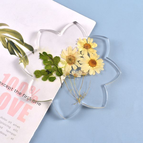 DIY crystal drop glue lotus coaster mold lotus geometric table hanging coaster silicone mold