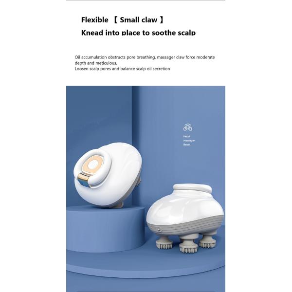 Muscle Massage Waterproof Portable Vibration Massage Head Electric Kneading Scalp Massager Gua Sha Mini Head Guasha Machine