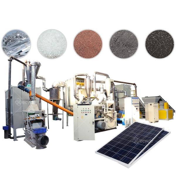 Full Automatic Production Line for Metal Raw Material Solar Panels Recycling Machine