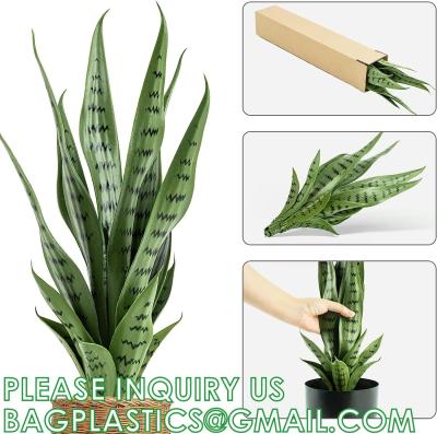 Artificial Snake Plant 26 inches Fake Sansevieria Artificial Potted Plants for Indoor and Outdoor, Home, Office