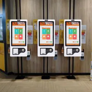 10 Point Capacitive Touch Restaurant Self Ordering Kiosk With Ticket Printing And RFID Reader