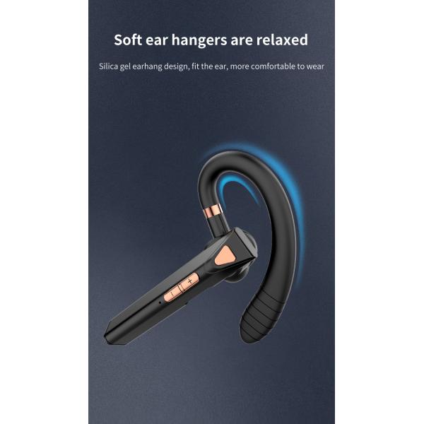 TWS Business Single Earphone Voice Control Car Driving Office Running Ear Hook Wireless Headset