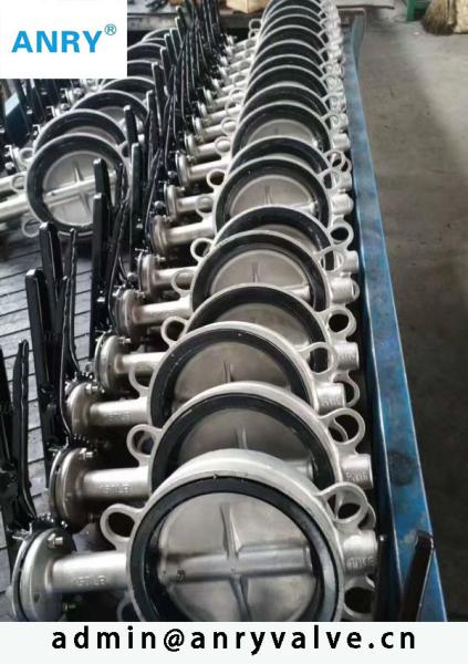 PN16 Wafer Type Stainless Steel Butterfly Valve  EPDM Seat SS304  SS316 disc