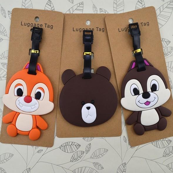 Factory manufacturer fashione design silicone luggage tags