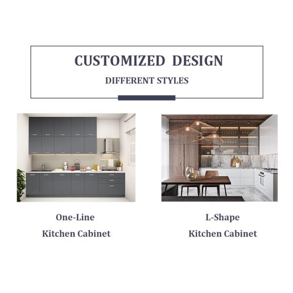 Customized Size Stainless Steel Kitchen Cabinet PVC Membrane Beach House Cabinets