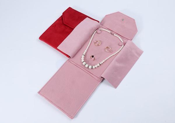 Elegant Luxury Noble Eco Friendly Biodegradable Velvet Pearl Necklace Storage Bag Ring Earring Set Velvet Bag Fashion Dust-Proof Pendant Storage Set Bag