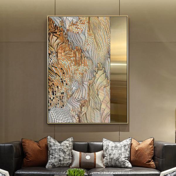 Qualidade Interior Acento Decorações de parede fundo Star Hotel Texturas Peças de arte