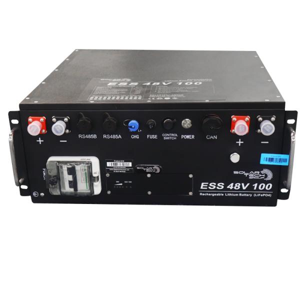 1C Standard Discharge Rate Solar Energy Storage Batteries 48V100Ah with Bms Protection and Communication RS232/485 PP Shell