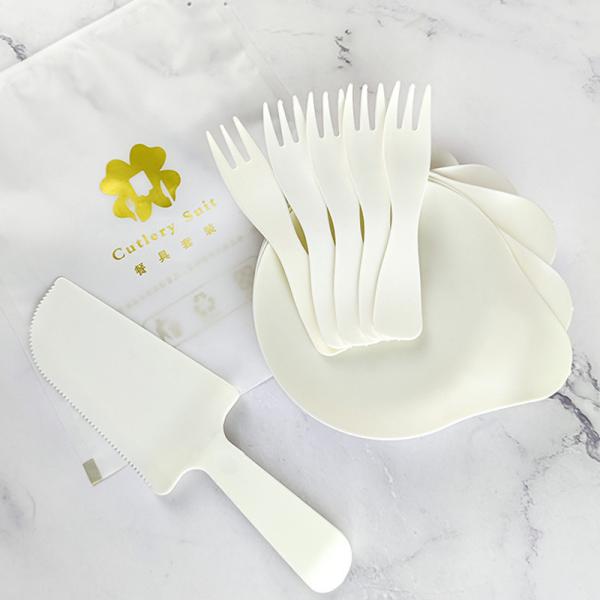 Disposable Plate Cake Cutlery and Fork Set with Custom Logo for Tableware Production