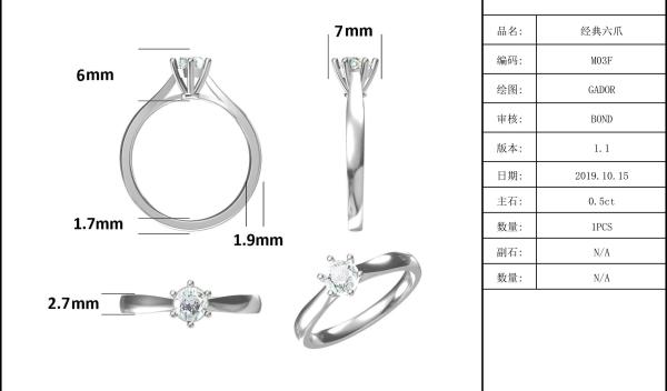 Minimalist Wedding Jewelry 9K Silver Ring Round Cut White Moissanite CZ