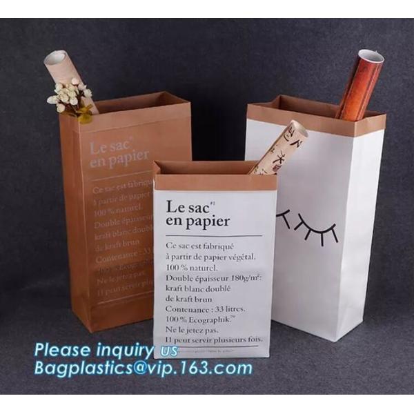 le sac en papier bag, Kraft Paper Storage Linen Bag Kids Toys Clothing Organizer Basket Nursery Home Decor