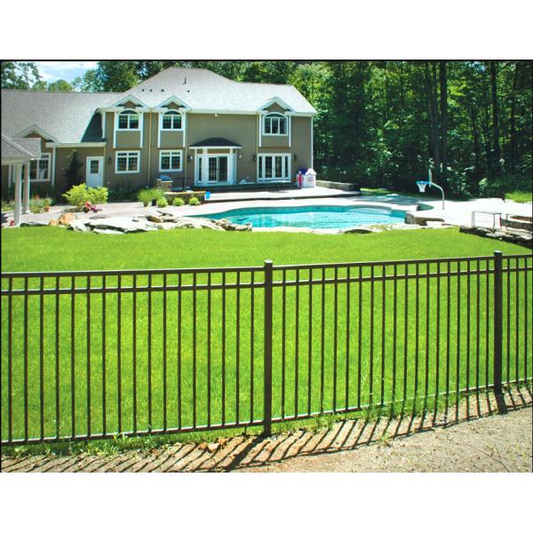 3mm Thickness 8foot Width Steel Tubular Fencing For Swimming Pool Security