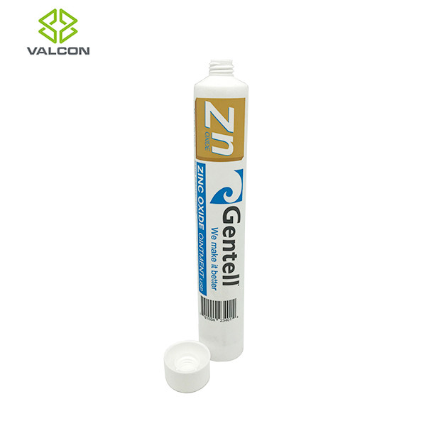Customized Pharmaceutical Tube Packaging , White Screw Cap Plastic Ointment Tubes