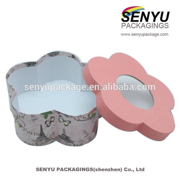 Party Festival Decoration Gift Packaging Box Flower Shaped Candy Box With Clear Window