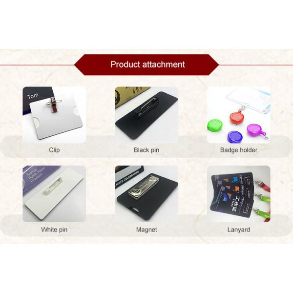 Name Badges With Window Custom PVC Acrylic Reusable Name Badges Magnetic Back