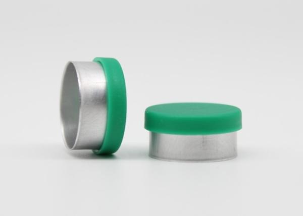 tampa plástica de alumínio descartável farmacêutica colorida plana de 13mm