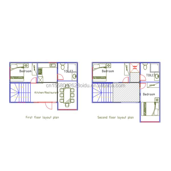 20ft/40ft Prefab Modular Tiny Kit Set Cabin Homes Container House Modern Design Style 3 Bedroom Ready Made House