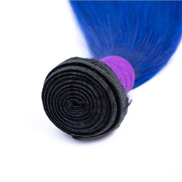 #T1B/Blue Straight Remy Human Hair Bundles Sew In Weave Bundles Brazilian Bundle Deals