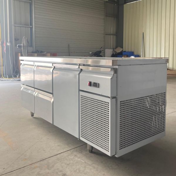 2 Doors 2 Drawers 1800mm Length Undercounter Fridge Freezers Commercial Refrigerator