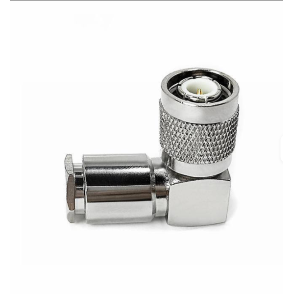 TNC Male Plug Right Angle Elbow RF Coaxial Connector with IP67 Rating for 0~3GHz Frequency