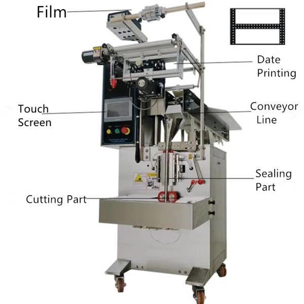 YFP-80 Vertical Conveyor Bucket Chain Seed Weighing Snack Ball Peanut Dry Fruit Pouch Packaging Machine