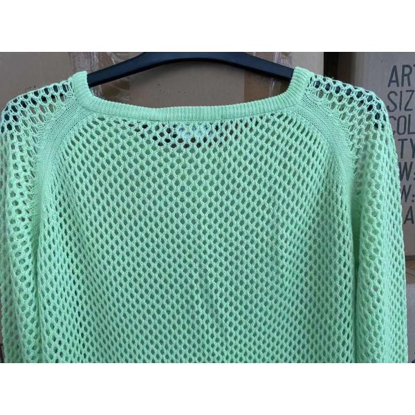 82% Cotton 18% Polyamide Ladies Pullover Sweater Loose Knitted