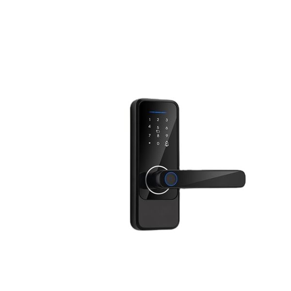 Qleung S810 Smart Door Lock with Fingerprint Password Card Tuya App Remote Control for 38-55mm Door Thickness