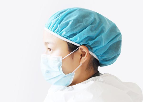 Non Woven Disposable Surgical Caps Biodegradable Disposable Blue Color