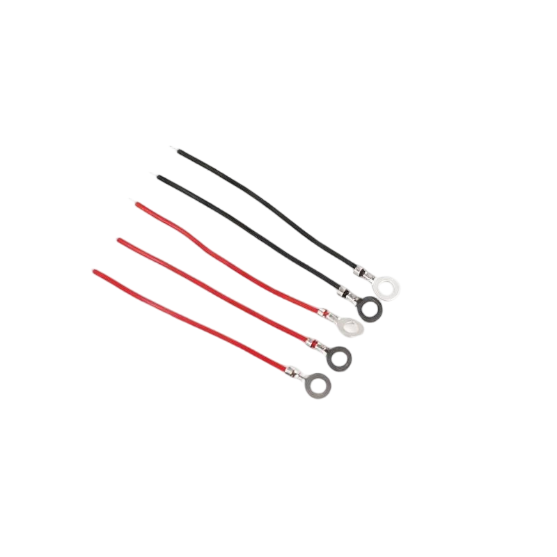 Bulk Order Cable Assembly, ODM O‑Type Ring Lug Pigtail Wire Harness, Pre‑Crimped Ring Terminal Connector Cable Red Black Bare End for EV DIY Wiring Harness, RoHS Compliant